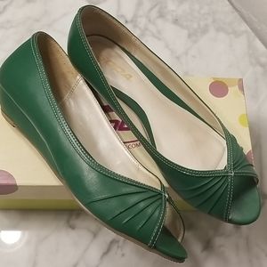 Retro Green Peep Toe